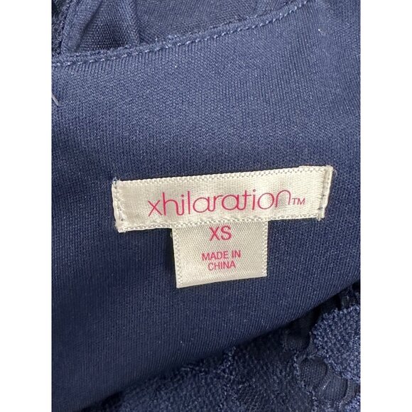 Xhilaration Size XS Girls Chest 15" Short Sleeve Dess Lacey Design Open Back - Picture 4 of 10